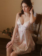 Plus Size Deep V Satin Sleepwear Set – Sweet & Sexy