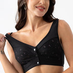 Front-Button Anti sagging Jersey Cotton Wireless Bra!