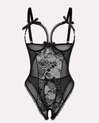 Crotchless Lace Mini Bodysuit