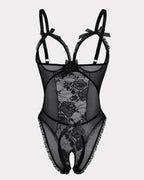Crotchless Lace Mini Bodysuit