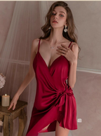 Women's Sexy Thin  Ice Silk Sleep Dress High-End Feeling