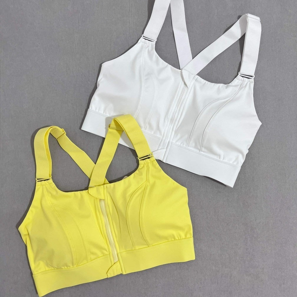 Adjustable Straps Cross Back Short Fitness Sports Bra