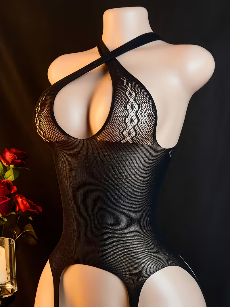 Sexy Hollow-Out Fishnet Bodystocking