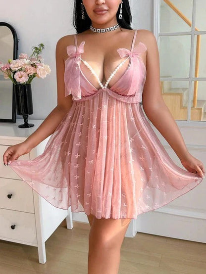 Seraphina Pearl & Bow Babydoll Nightdress