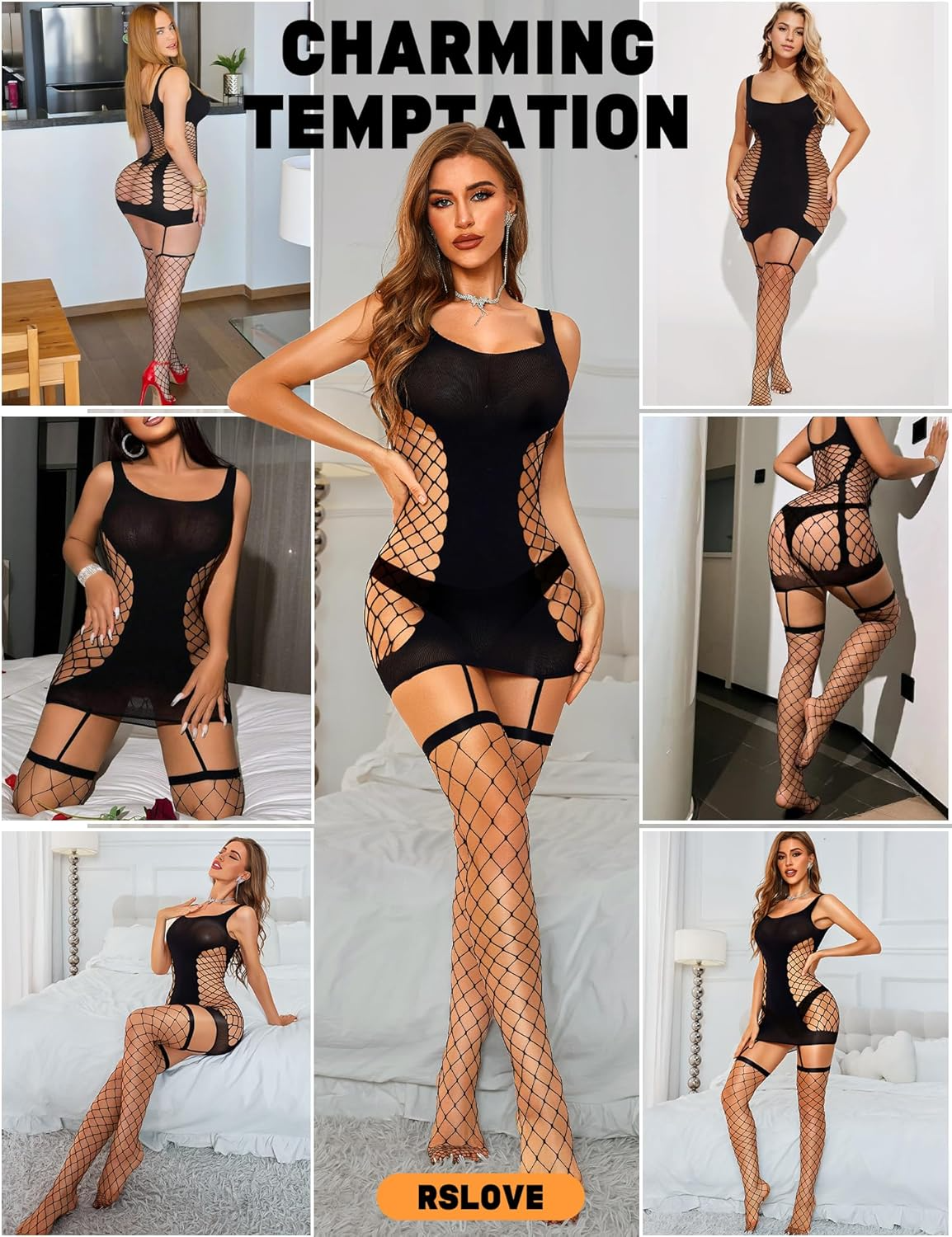 Sleepwear with Stocking Sexy Dress Bodystocking