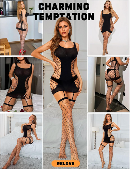 Sleepwear with Stocking Sexy Dress Bodystocking