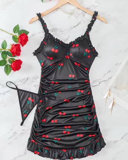 Sexy Printed Camisole Slip Nightdress