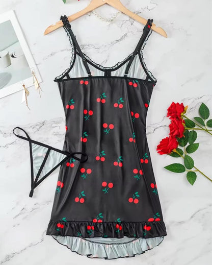 Sexy Printed Camisole Slip Nightdress