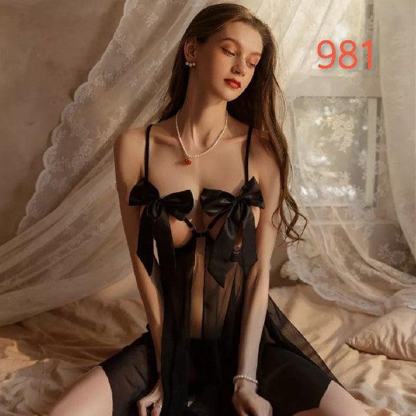 Myles mesh flyaway babydoll set